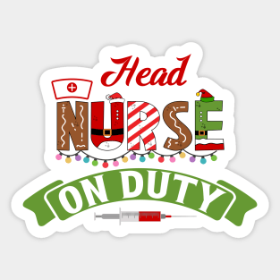 Funny Nurse Life Christmas Pun Quote Hilarious Joke Idea Head Sticker